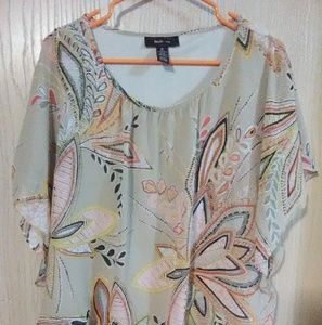 2 for $12 Styl & Co XL Butterfly Sleeve Blouse EUC